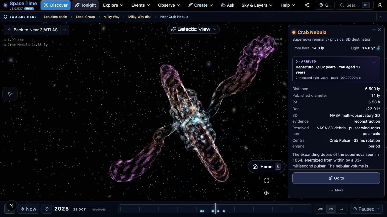 Resolved three-dimensional Crab Nebula