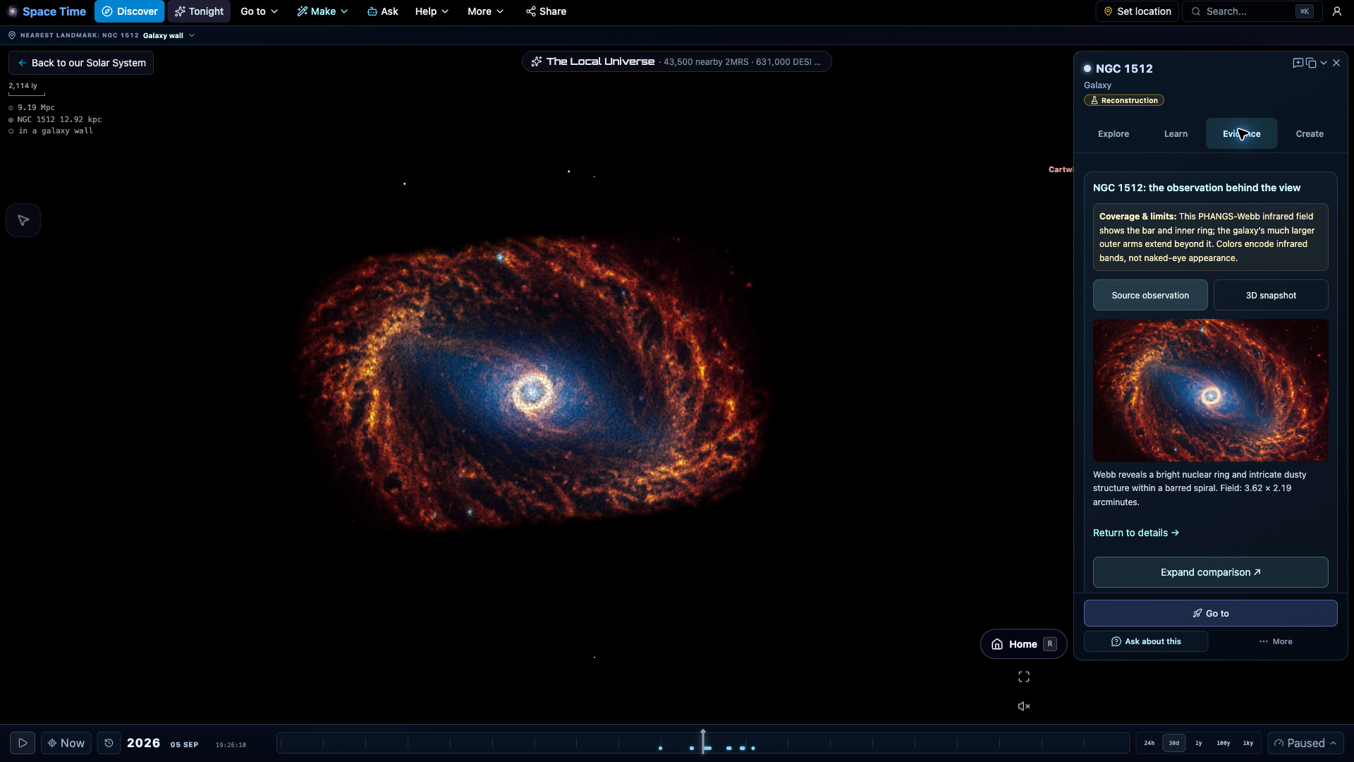 NGC 1512 in Space Time