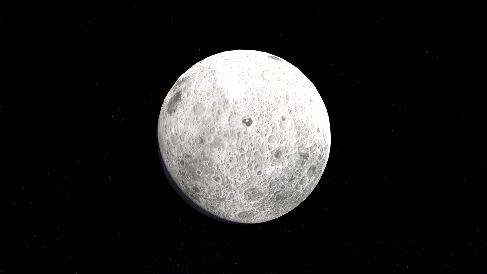 Moon with topographic relief